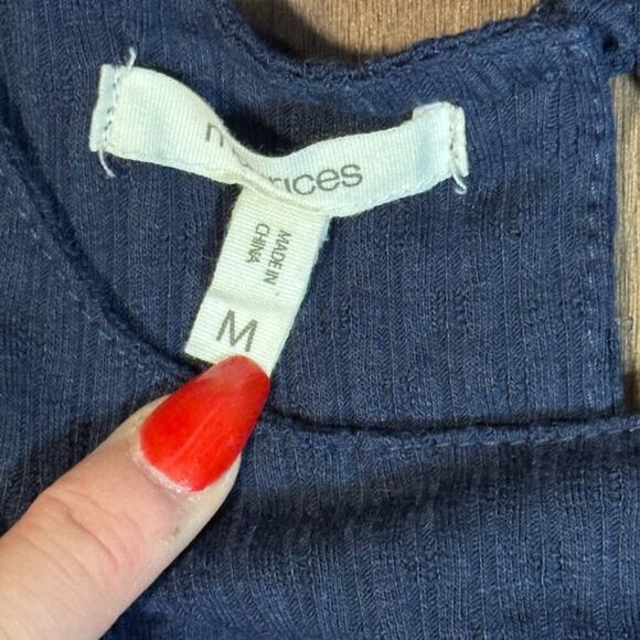 Maurices Midi Dress Women Medium Ribbed Flutter Sleeve Casual Comfortable - Picture 5 of 7